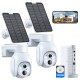 Campark SC23 4MP Security Camera System WiFi PTZ Wireless Solar Powered  With 500GB Hard Drive