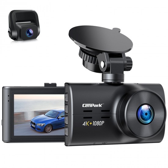 Campark DC30A Dash Cam Native 4K Front and 1080P Rear Car Camera Campark DC30A Dash Cam Native 4K Front and 1080P Rear Car Camera