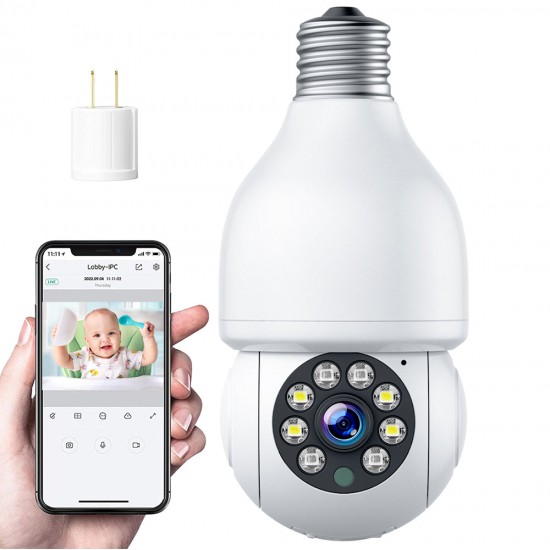 Campark SC16 1080P Wireless WiFi Motion Tracking Lightbulb Security Camera With Alexa