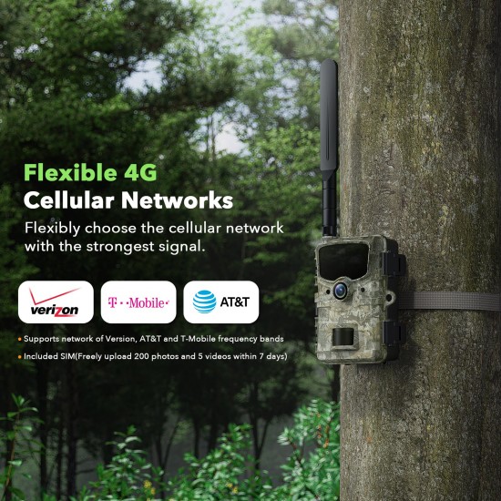 Campark TC20 24MP 4G LTE Cellular Trail Camera Wireless View Outdoor Game Camera with 2.4’’ HD Screen Campark TC20 24MP 4G LTE Cellular Trail Camera Wireless View Outdoor Game Camera with 2.4’’ HD Screen