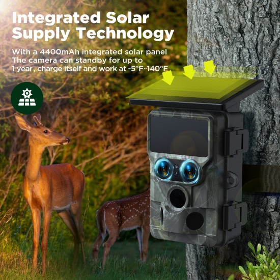 Campark TC22 4K Trail Camera WiFi Dual Lens Solar Power Integrated Game Camera with Starlight Night Vision Campark TC22 4K Trail Camera WiFi Dual Lens Solar Power Integrated Game Camera with Starlight Night Vision