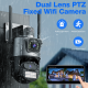 Campark SC33 4K Security Camera Dual Lens PTZ Fixed WiFi Camera with Color Night Vision
