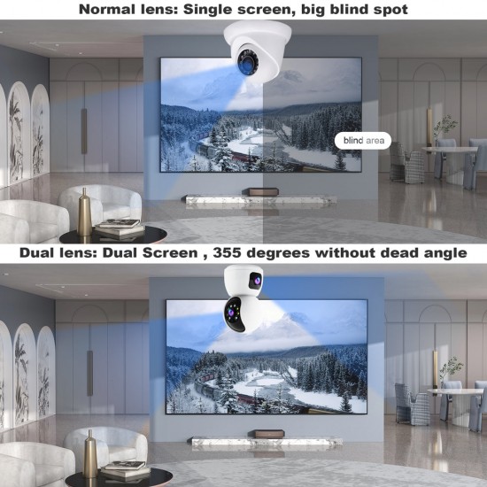 Campark SC24 2MP Dual Lens Indoor Security Camera Wireless With Phone App Auto Tracking For Children & Pet Campark SC24 2MP Dual Lens Indoor Security Camera Wireless With Phone App Auto Tracking For Children & Pet