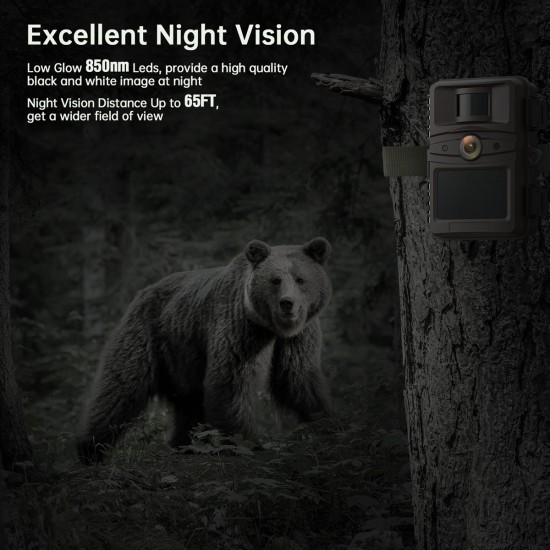 Campark TC04 4K 32MP Wifi Bluetooth Trail Camera 0.1 Trigger Speed for Wildlife Deer Monitoring （Only Available in The US）