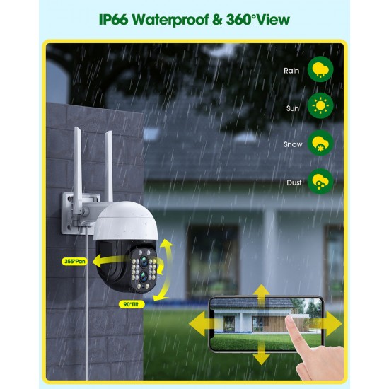 Campark SC09 4MP Wireless 10x Hybrid Zoom 360° PTZ Outdoor Security Camera Campark SC09 4MP Wireless 10x Hybrid Zoom 360° PTZ Outdoor Security Camera