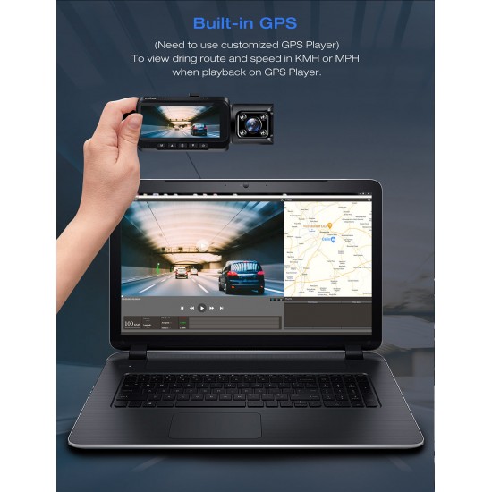 Campark CE67A/DC13 4K Front and Inside With WiFi GPS Dual Dash Camera Campark CE67A/DC13 4K Front and Inside With WiFi GPS Dual Dash Camera