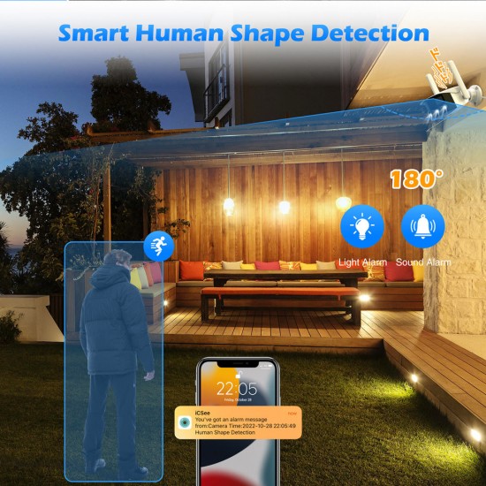 Campark SC10 2K 4MP Dual-Lens 180° Ultra-Wide View Wireless Outdoor Security Camera WIth Sound & Light Alarm Campark SC10 2K 4MP Dual-Lens 180° Ultra-Wide View Wireless Outdoor Security Camera WIth Sound & Light Alarm