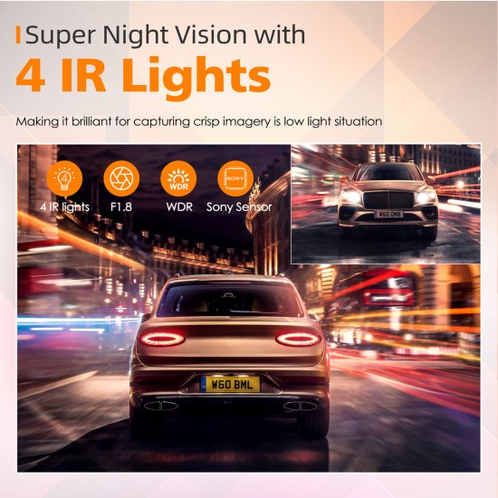 Campark CE66A/DC14 4K 3 Way Triple With WiFi GPS Car Dash Cam Campark CE66A/DC14 4K 3 Way Triple With WiFi GPS Car Dash Cam