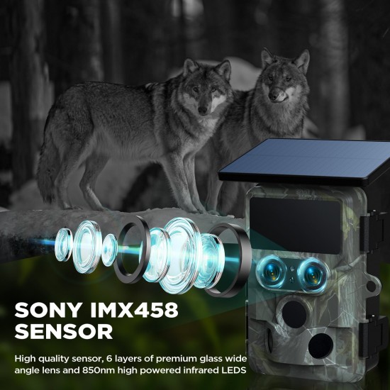 Campark TC22 4K Trail Camera WiFi Dual Lens Solar Power Integrated Game Camera with Starlight Night Vision Campark TC22 4K Trail Camera WiFi Dual Lens Solar Power Integrated Game Camera with Starlight Night Vision