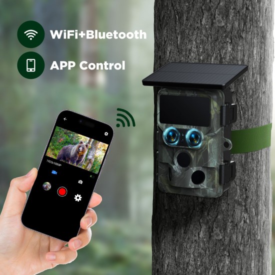 Campark TC22 4K Trail Camera WiFi Dual Lens Solar Power Integrated Game Camera with Starlight Night Vision Campark TC22 4K Trail Camera WiFi Dual Lens Solar Power Integrated Game Camera with Starlight Night Vision