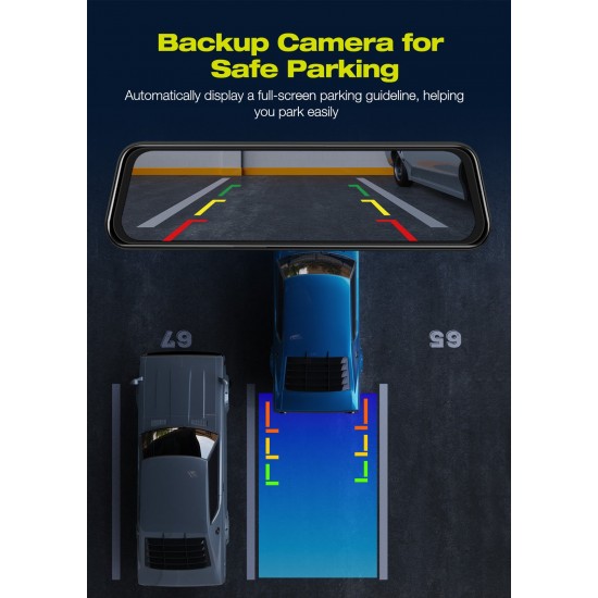 Campark RM01 10" 4K Front and Rear Mirror Dash Cam With Voice Control (Only Available in the US) Campark RM01 10" 4K Front and Rear Mirror Dash Cam With Voice Control (Only Available in the US)