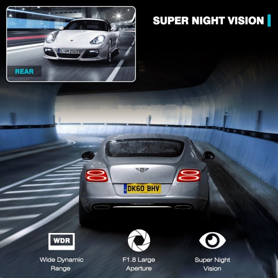 Campark DC30A Dash Cam Native 4K Front and 1080P Rear Car Camera Campark DC30A Dash Cam Native 4K Front and 1080P Rear Car Camera