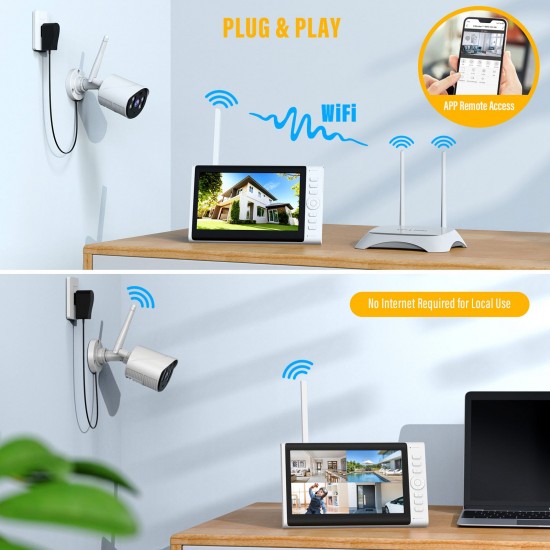 Campark SC01 1080P 2PCS Wireless Security Camera with 7" LCD Monitor And 32GB SD Card Campark SC01 1080P 2PCS Wireless Security Camera with 7" LCD Monitor And 32GB SD Card
