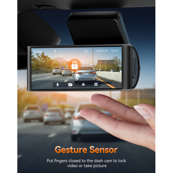 Campark DC06 4K Dash Camera 3.16'' Touch SCreen Inside WiFi GPS Dual Dashcams Front and Rear, with 64GB Memory Card Campark DC06 4K Dash Camera 3.16'' Touch SCreen Inside WiFi GPS Dual Dashcams Front and Rear, with 64GB Memory Card