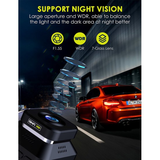 Campark DC12 4K Ultra HD 2.4" LCD Supercapacitor Front Car Dash Camera Campark DC12 4K Ultra HD 2.4" LCD Supercapacitor Front Car Dash Camera