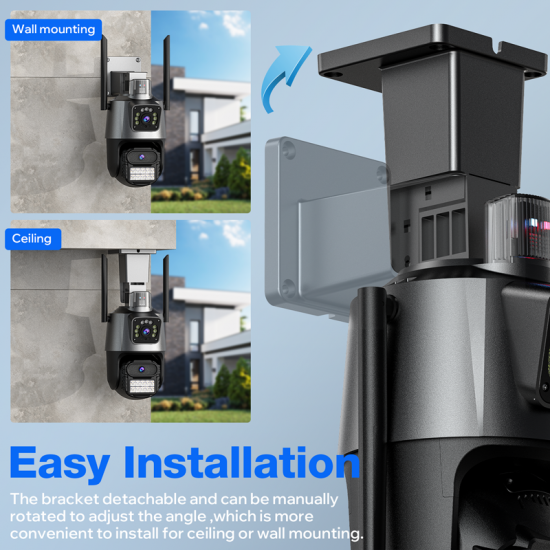 Campark SC33 4K Security Camera Dual Lens PTZ Fixed WiFi Camera with Color Night Vision Campark SC33 4K Security Camera Dual Lens PTZ Fixed WiFi Camera with Color Night Vision