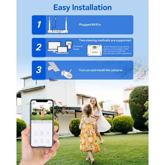 Campark SC17 6PCS 4MP 100% Wire-Free & NVR Solar Powered Security Camera System with 500GB HDD(Only Available In The US) Campark SC17 6PCS 4MP 100% Wire-Free & NVR Solar Powered Security Camera System with 500GB HDD(Only Available In The US)