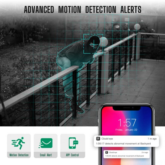 Campark W310 8CH 3MP PTZ Camera & Bullet Camera Combo Security Camera System Kit Campark W310 8CH 3MP PTZ Camera & Bullet Camera Combo Security Camera System Kit