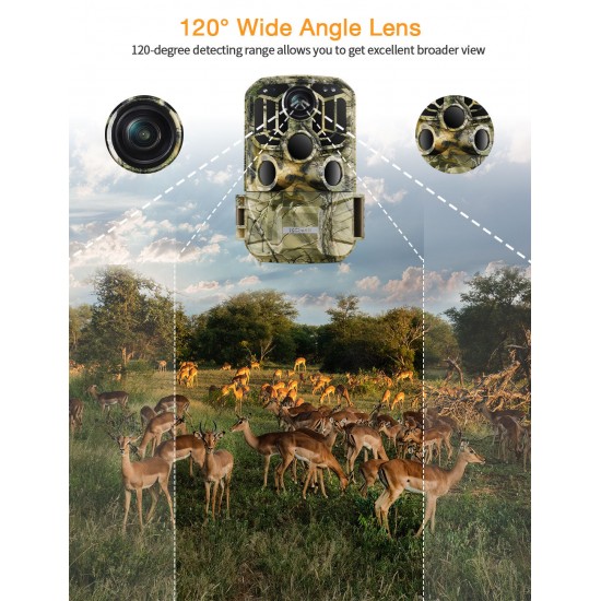 Campark H80 20MP 1296P Wifi Trail Camera with Night Vision Motion Activated for Wildlife