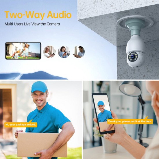 Campark SC16 1080P Wireless WiFi Motion Tracking Lightbulb Security Camera With Alexa Campark SC16 1080P Wireless WiFi Motion Tracking Lightbulb Security Camera With Alexa