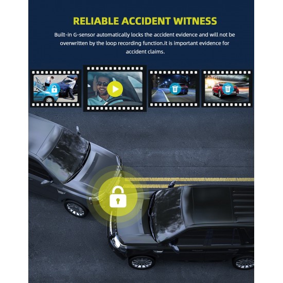 Campark CE66A/DC14 3 Way 4K WIFI Dash Camera With 64GB Memory Card Campark CE66A/DC14 3 Way 4K WIFI Dash Camera With 64GB Memory Card