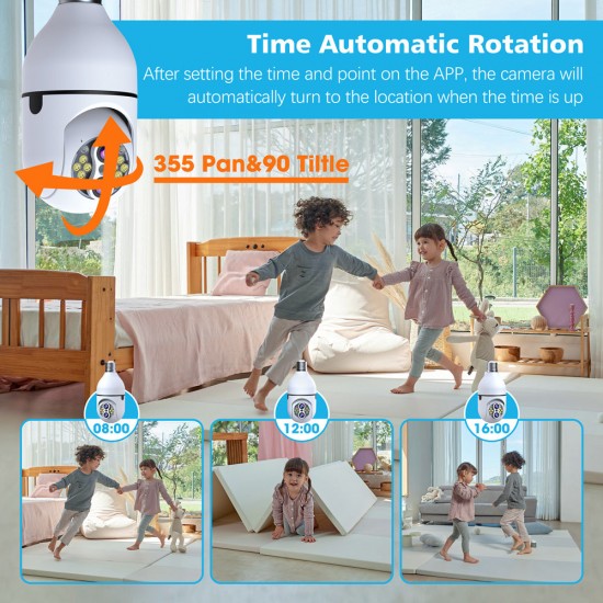 Campark SC11 10 x Hybrid Zoom 2MP Wireless WiFi Light Bulb Security Camera with Sound & Light Alarm, Color Night Vision Campark SC11 10 x Hybrid Zoom 2MP Wireless WiFi Light Bulb Security Camera with Sound & Light Alarm, Color Night Vision