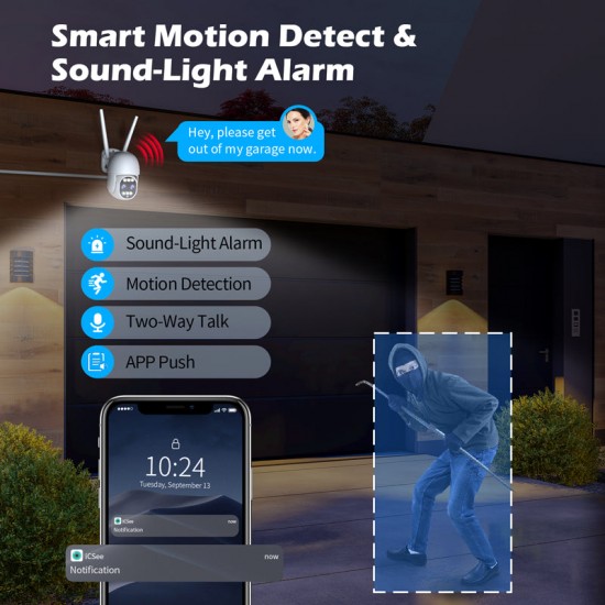 Campark SC20 4K Security Camera 8x Hybrid Zoom PTZ WiFi Dual Lens Cam with Color Night Vision Campark SC20 4K Security Camera 8x Hybrid Zoom PTZ WiFi Dual Lens Cam with Color Night Vision