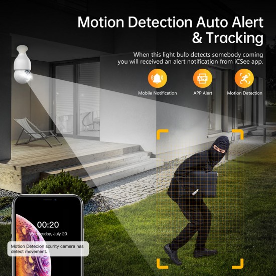 Campark SC16 1080P Wireless WiFi Motion Tracking Lightbulb Security Camera With Alexa Campark SC16 1080P Wireless WiFi Motion Tracking Lightbulb Security Camera With Alexa