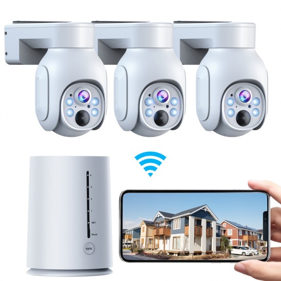 Campark SC19 4MP 355° Pan Tilt Control Wireless Battery Powered PTZ Security Camera