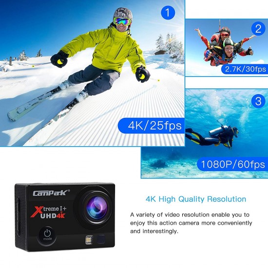 Campark ACT74 Action Camera 4K WiFi Waterproof Sports Camera Campark ACT74 Action Camera 4K WiFi Waterproof Sports Camera