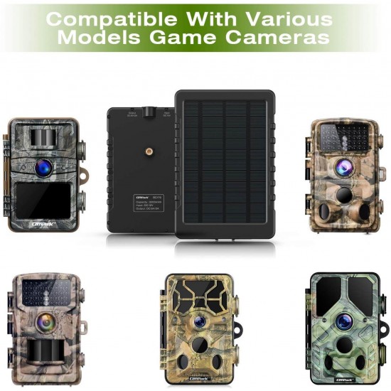 Campark BC179 Trail Camera Solar Panel 3000mAh Solar Power Bank