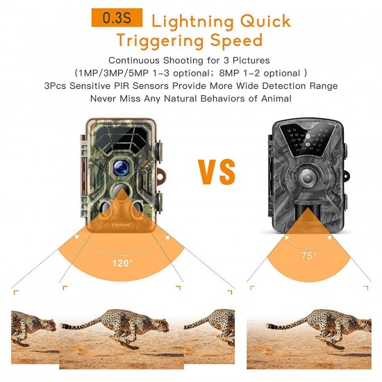 Campark Trail Game Cameras HD Wildlife IP66 Waterproof T30 Campark Trail Game Cameras HD Wildlife IP66 Waterproof T30