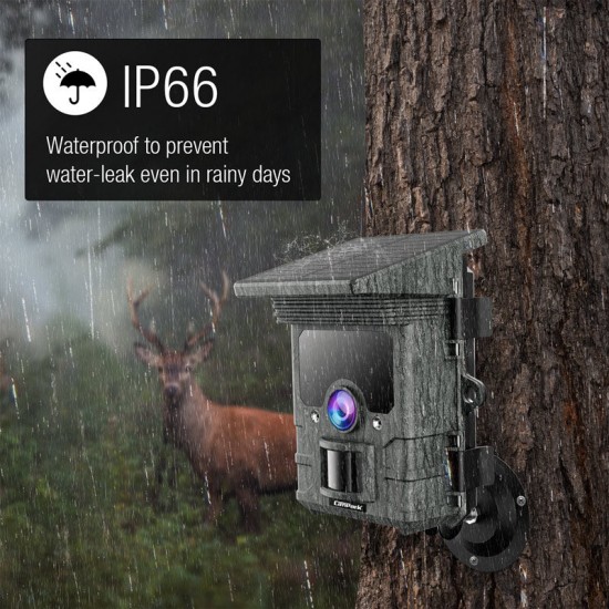 Campark T300/TC02 4K 30MP Solar Powered WiFi Bluetooth Trail Camera Campark T300/TC02 4K 30MP Solar Powered WiFi Bluetooth Trail Camera