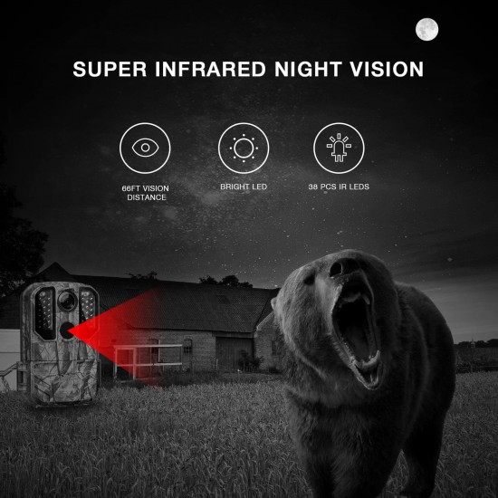 Campark T75 WiFi Trail Camera 20MP 1296P Remote Control Hunting Game Camera Campark T75 WiFi Trail Camera 20MP 1296P Remote Control Hunting Game Camera