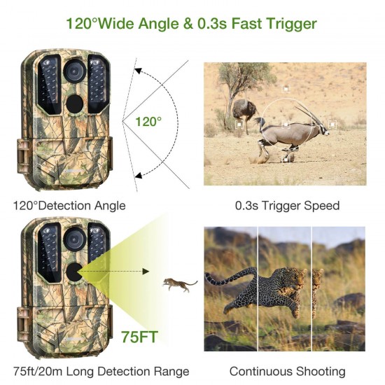 Campark T75 WiFi Trail Camera 20MP 1296P Remote Control Hunting Game Camera Campark T75 WiFi Trail Camera 20MP 1296P Remote Control Hunting Game Camera