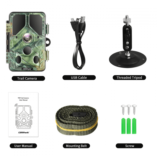 Campark T85 WiFi Bluetooth 20MP 1296P Trail Hunting Camera