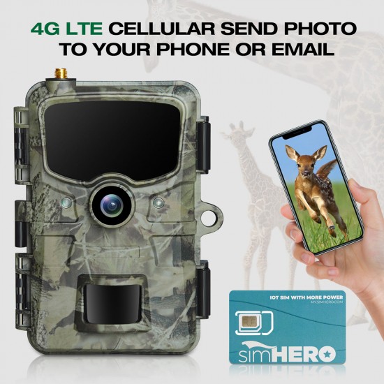 Campark TC14 24MP 1080P 4G LTE Wireless Cellular Trail Camera With Sim Card （Only Available In The US）