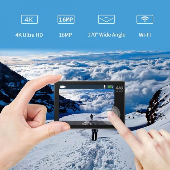 Campark X15 4K Action Camera 16MP EIS Anti-shake Wifi Camcorder with Touch Screen Campark X15 4K Action Camera 16MP EIS Anti-shake Wifi Camcorder with Touch Screen
