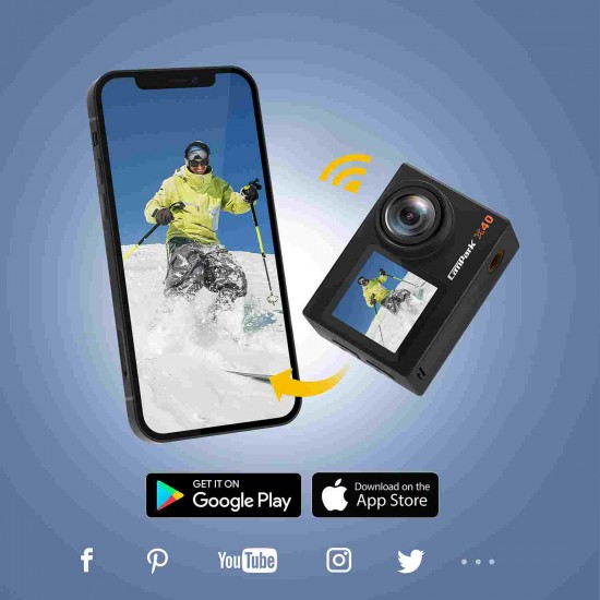 Campark X40 4K 16MP WiFi Digital Action Camera with Dual Screen 40M Waterproof Campark X40 4K 16MP WiFi Digital Action Camera with Dual Screen 40M Waterproof