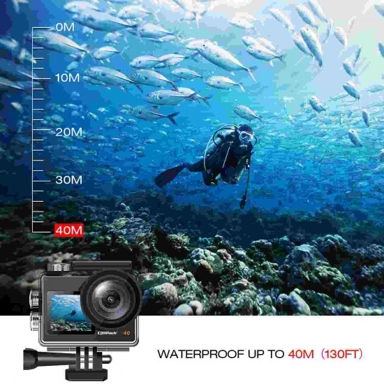 Campark X40 4K 16MP WiFi Digital Action Camera with Dual Screen 40M Waterproof Campark X40 4K 16MP WiFi Digital Action Camera with Dual Screen 40M Waterproof
