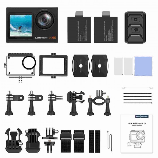 Campark X40 4K 16MP WiFi Digital Action Camera with Dual Screen 40M Waterproof Campark X40 4K 16MP WiFi Digital Action Camera with Dual Screen 40M Waterproof