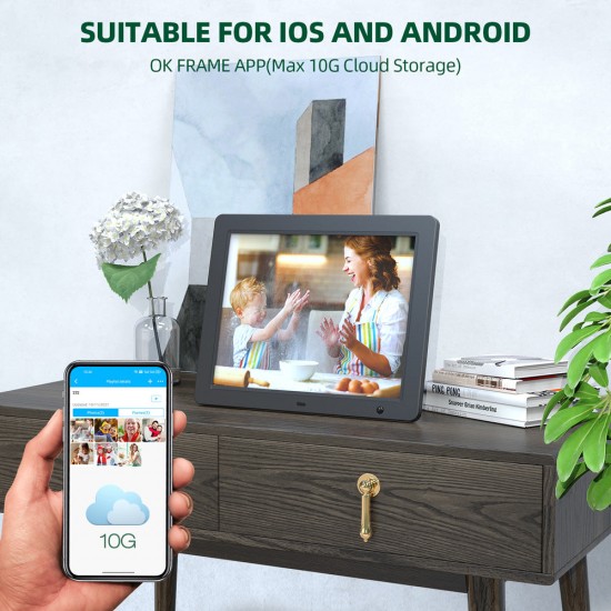 Jeemak F50 15" HD WiFi Multifunctional Digital Photo Frame With Large Storage Jeemak F50 15" HD WiFi Multifunctional Digital Photo Frame With Large Storage