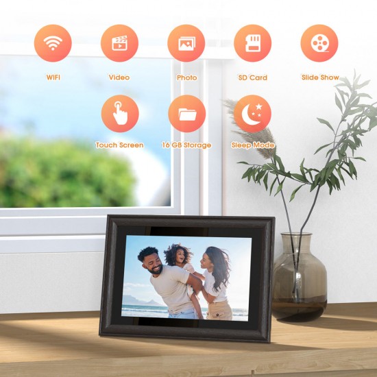 Jeemak PF02 10.1'' IPS HD Touch Screen & Detachable Wooden Digital Picture Frame Jeemak PF02 10.1'' IPS HD Touch Screen & Detachable Wooden Digital Picture Frame
