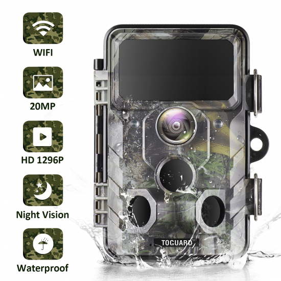 Toguard H85 Trail Camera WiFi Bluetooth 20MP 1296P Hunting Game Camera