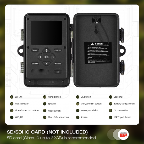 Toguard H85 Trail Camera WiFi Bluetooth 20MP 1296P Hunting Game Camera Toguard H85 Trail Camera WiFi Bluetooth 20MP 1296P Hunting Game Camera