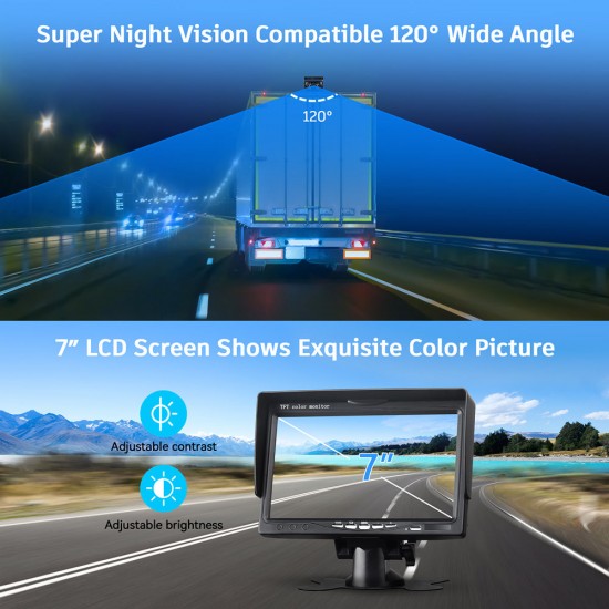 Campark RC02 7 '' 1080P HD Monitor Vehicle RV Backup Camera System for Cars/Trailer/Van/Jeep/SUV Campark RC02 7 '' 1080P HD Monitor Vehicle RV Backup Camera System for Cars/Trailer/Van/Jeep/SUV