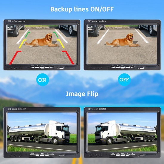 Campark RC02 7 '' 1080P HD Monitor Vehicle RV Backup Camera System for Cars/Trailer/Van/Jeep/SUV Campark RC02 7 '' 1080P HD Monitor Vehicle RV Backup Camera System for Cars/Trailer/Van/Jeep/SUV