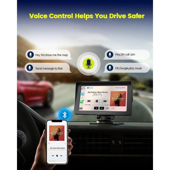 Campark RC04 7'' Wireless Car Stereo for Carplay/Android Auto Campark RC04 7'' Wireless Car Stereo for Carplay/Android Auto