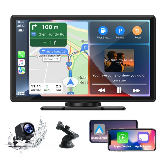 Campark RC07 9 Inch Wireless Car Stereo Apple Car Play and Android Auto with HD Touch Screen and Backup Camera, GPS & Siri Campark RC07 9 Inch Wireless Car Stereo Apple Car Play and Android Auto with HD Touch Screen and Backup Camera, GPS & Siri