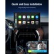 Campark RC07  9 Inch Wireless Car Stereo Apple Car Play and Android Auto with HD Touch Screen and Backup Camera, GPS & Siri